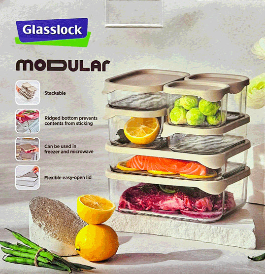 Glasslock Modular Glass Storage Containers 14 Piece